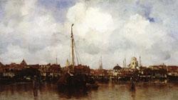 Jacob Maris Dutch Town on the Edge of the Sea oil painting image